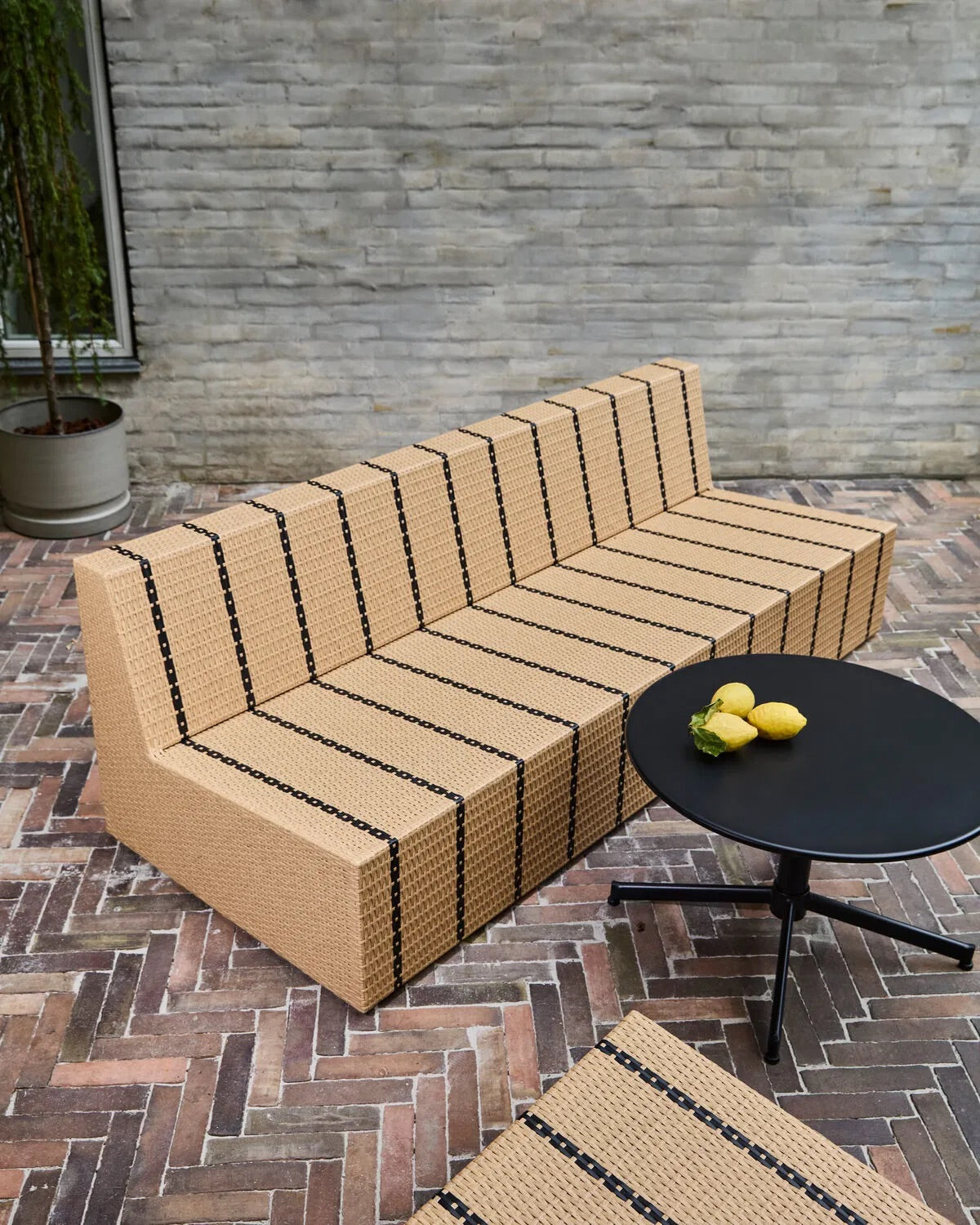 Jass Natural/Black Lounge Sofa