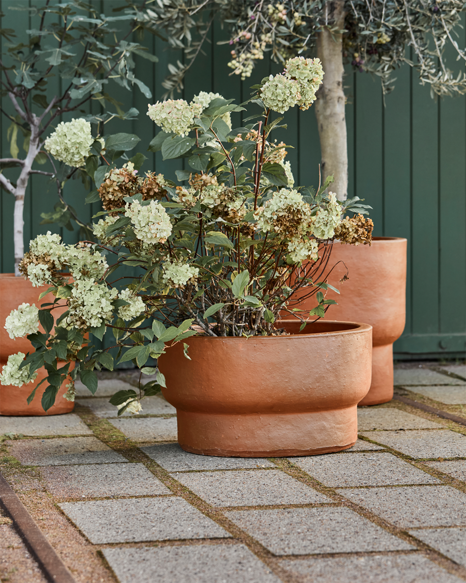 Terra Antique Brown Low Planter