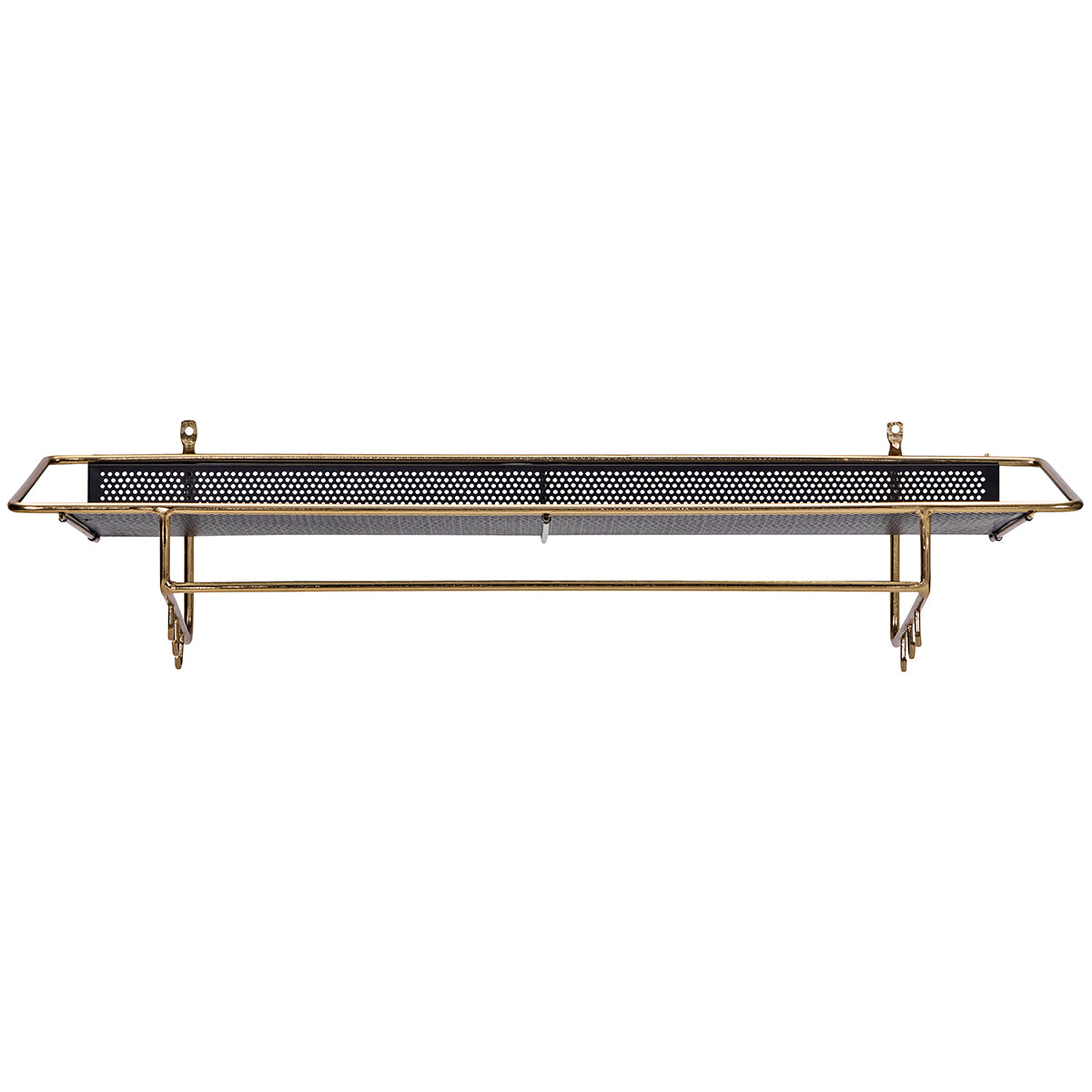 Wally Antique Brass Wall Shelf