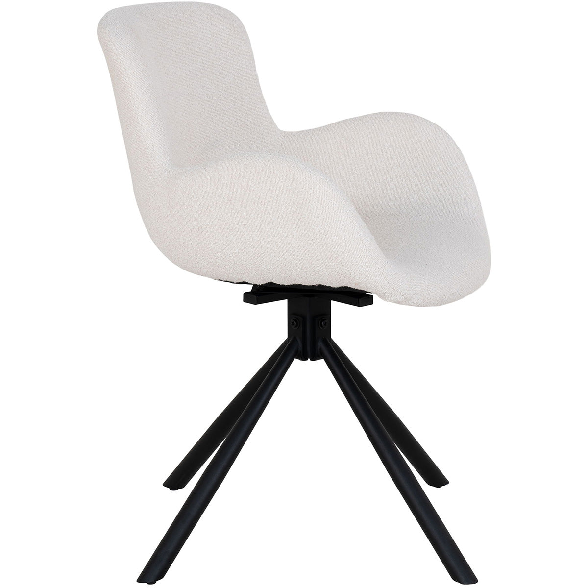 Amorim Boucle Swivel Dining Chair