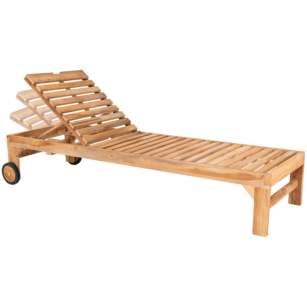Andorra Teak Wood Sunlounger with Cushion