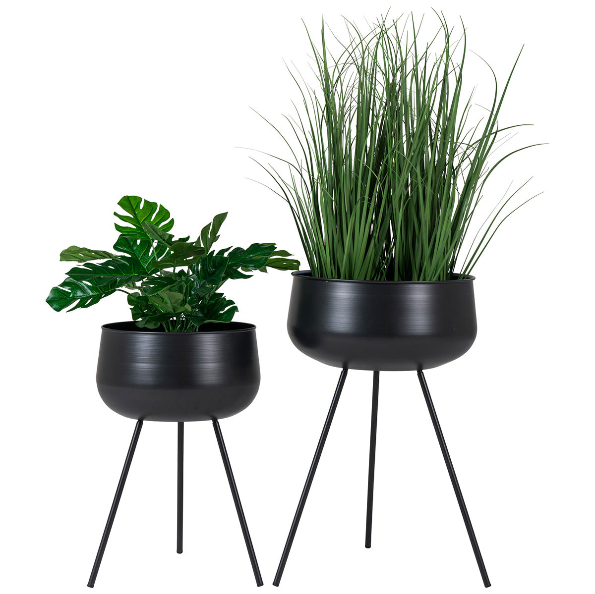 Ardola Black Flowerpots (2/Set) - WOO .Design
