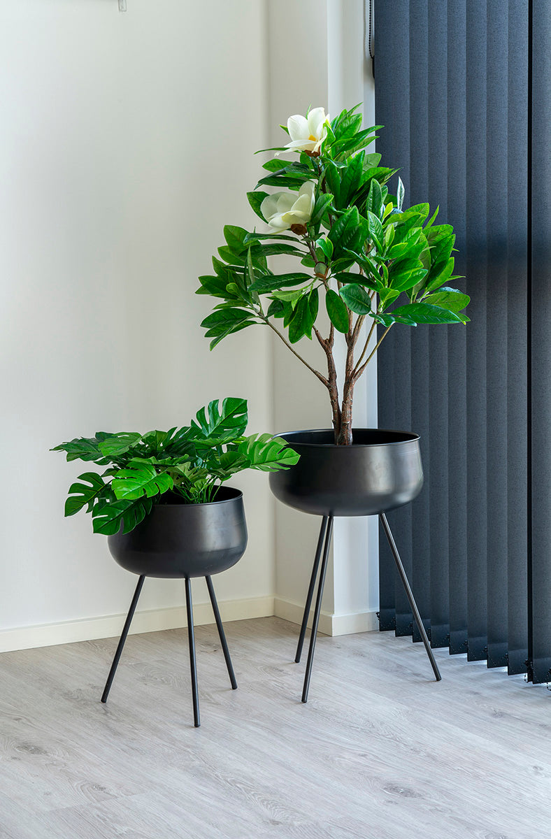 Ardola Black Flowerpots (2/Set) - WOO .Design