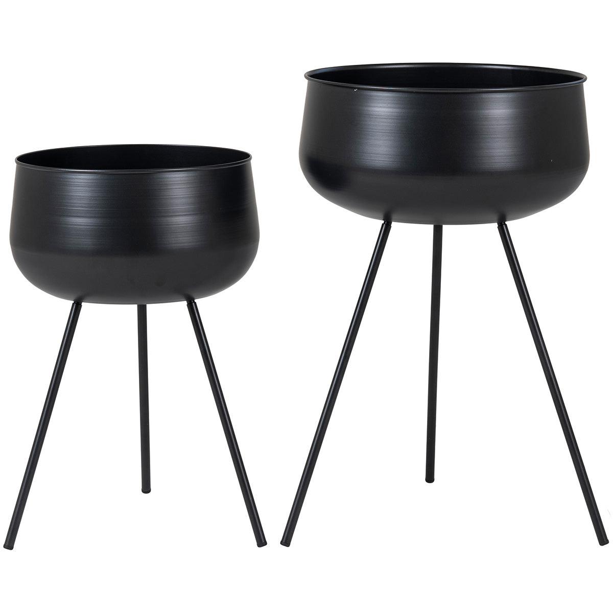 Ardola Black Flowerpots (2/Set)