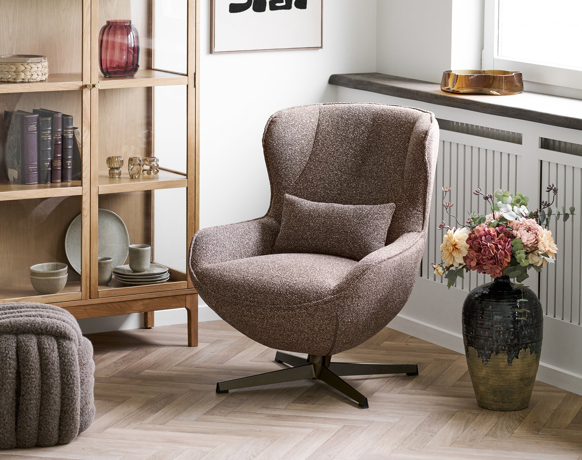 Blenheim Brown Swivel Lounge Chair