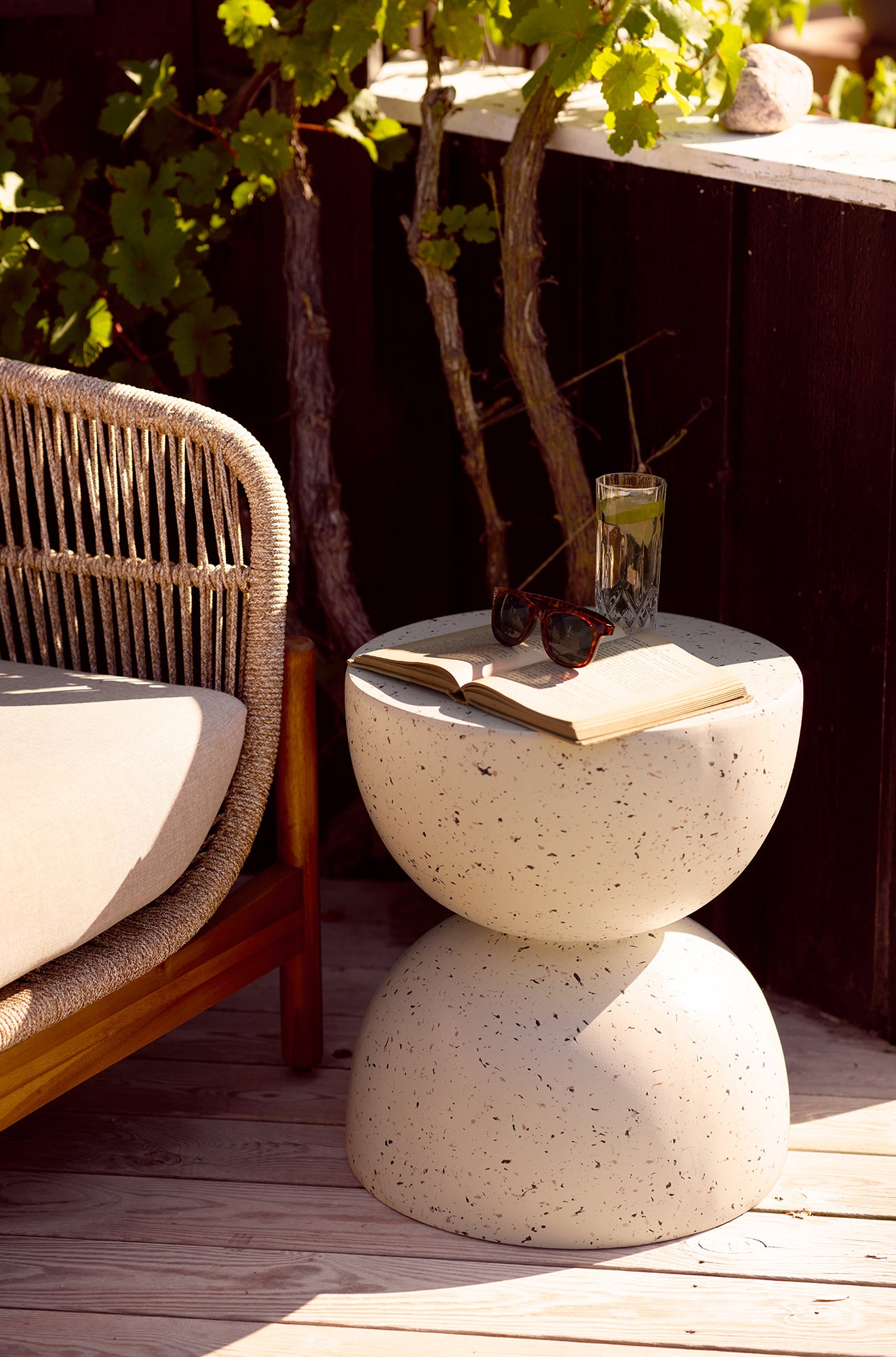 Bonita Terrazzo Look Side Table