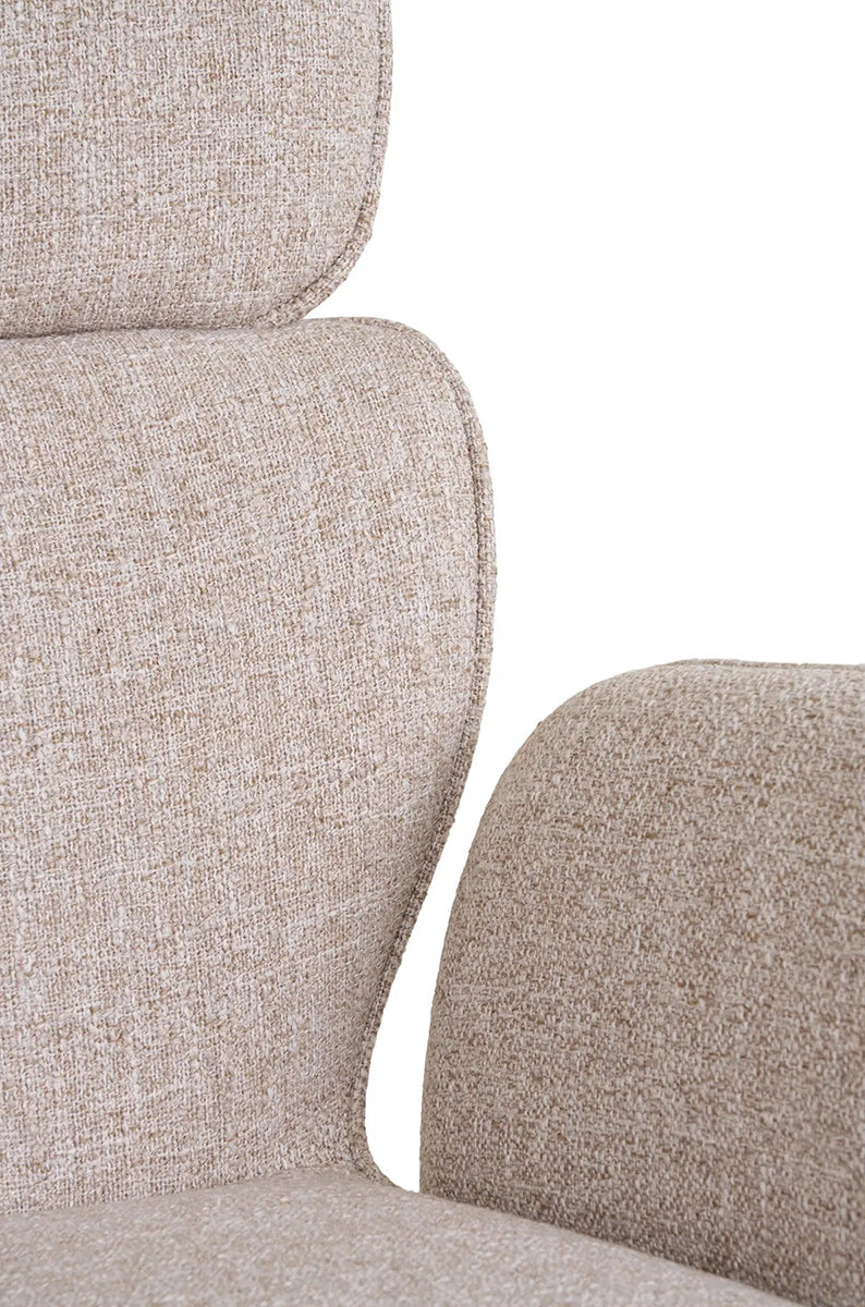 Cordoba Sand Swivel Dining Chair (2/Set)
