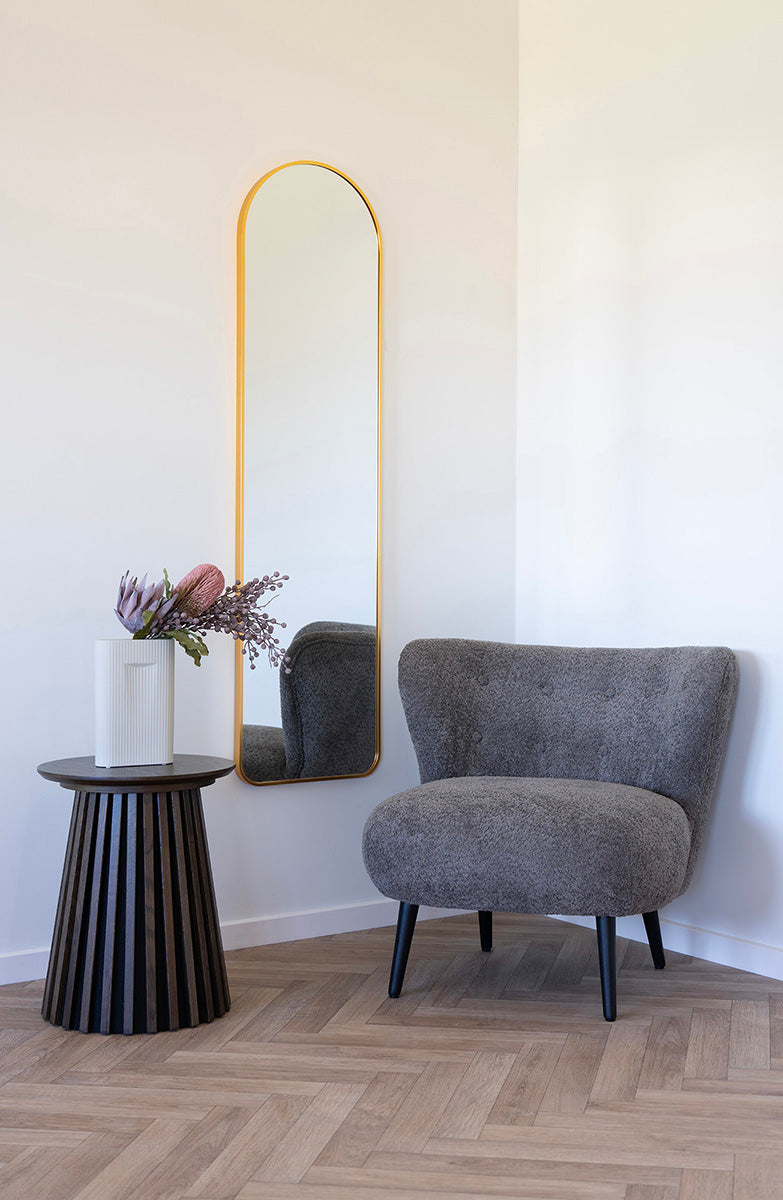Covelo Brown Boucle Lounge Chair