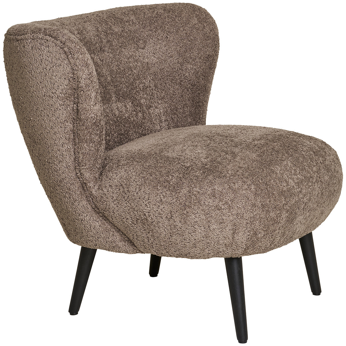 Covelo Brown Boucle Lounge Chair