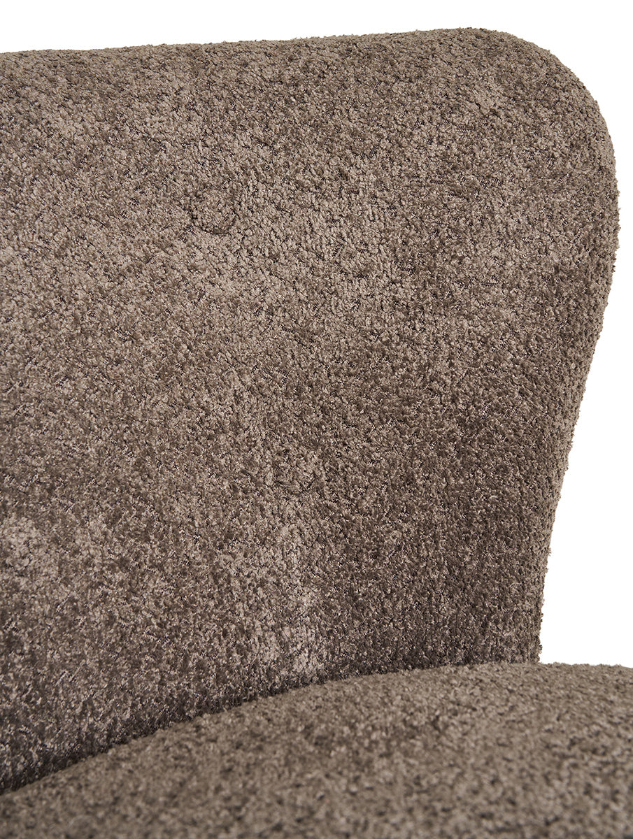 Covelo Brown Boucle Lounge Chair