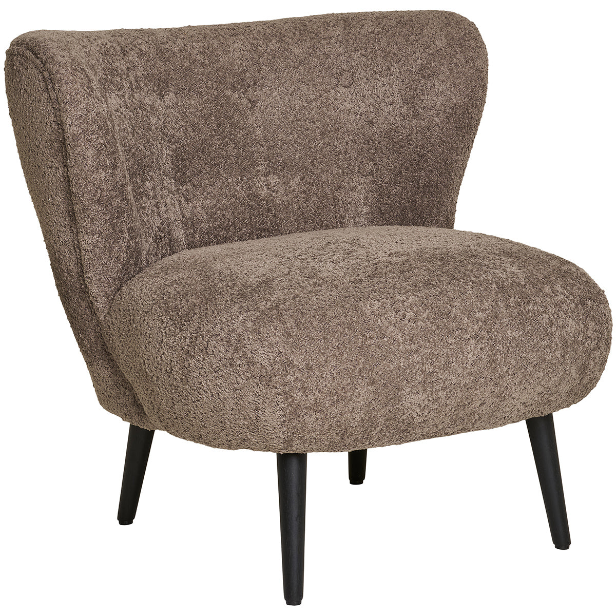 Covelo Brown Boucle Lounge Chair