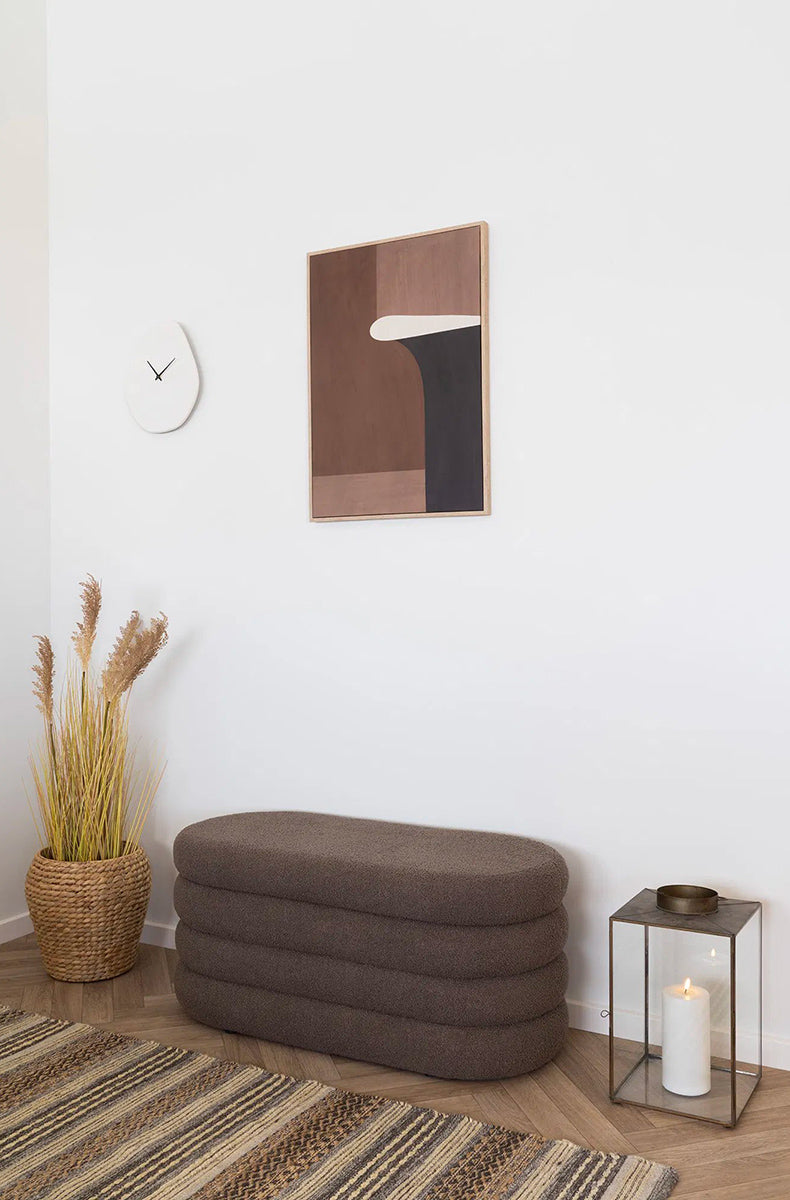 Dartford Brown Bucle Bench with Storage