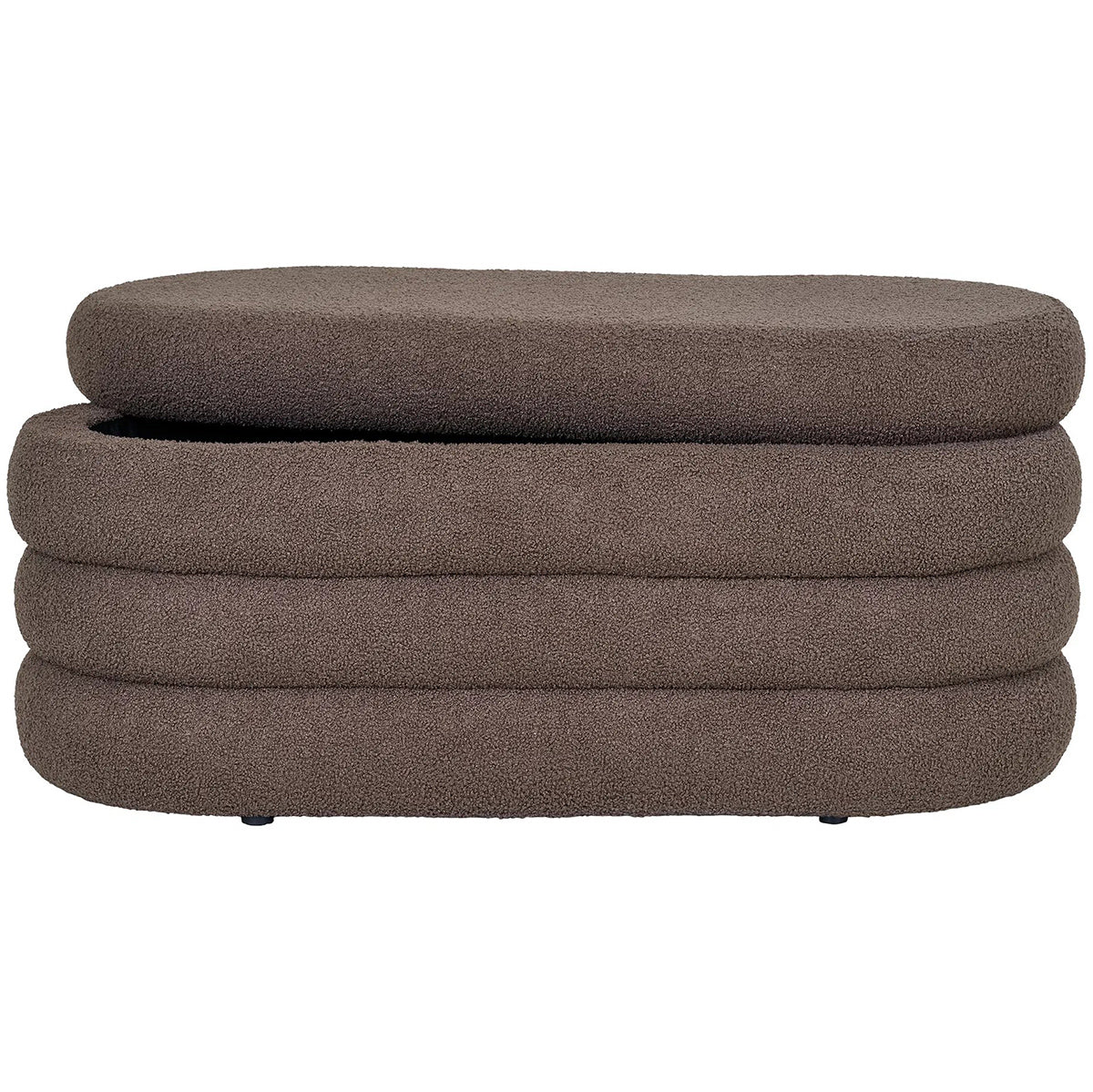 Dartford Brown Bucle Bench with Storage