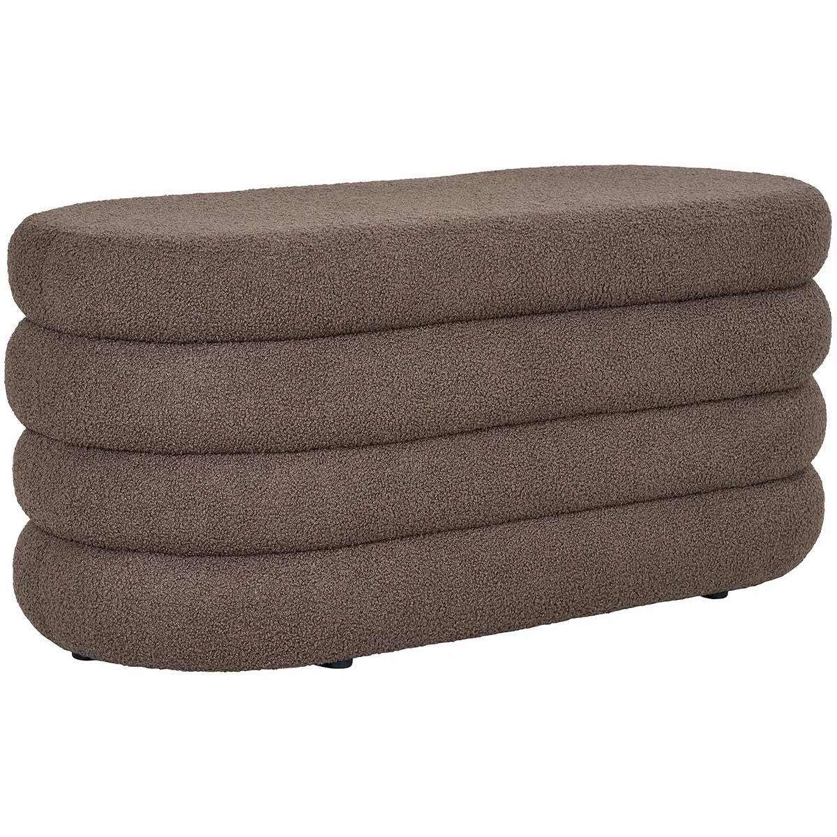 Dartford Brown Bucle Bench with Storage