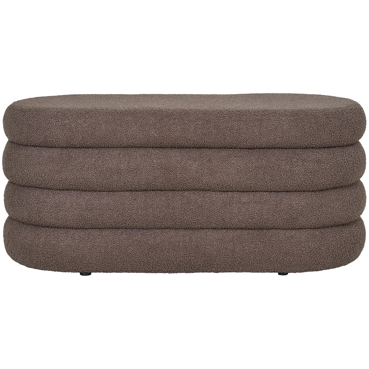 Dartford Brown Bucle Bench with Storage