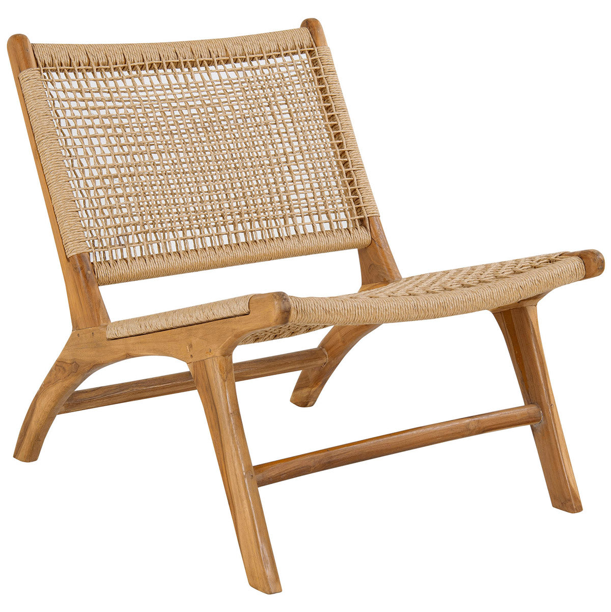 Derby Teak Wood Lounge Chair with Footrest