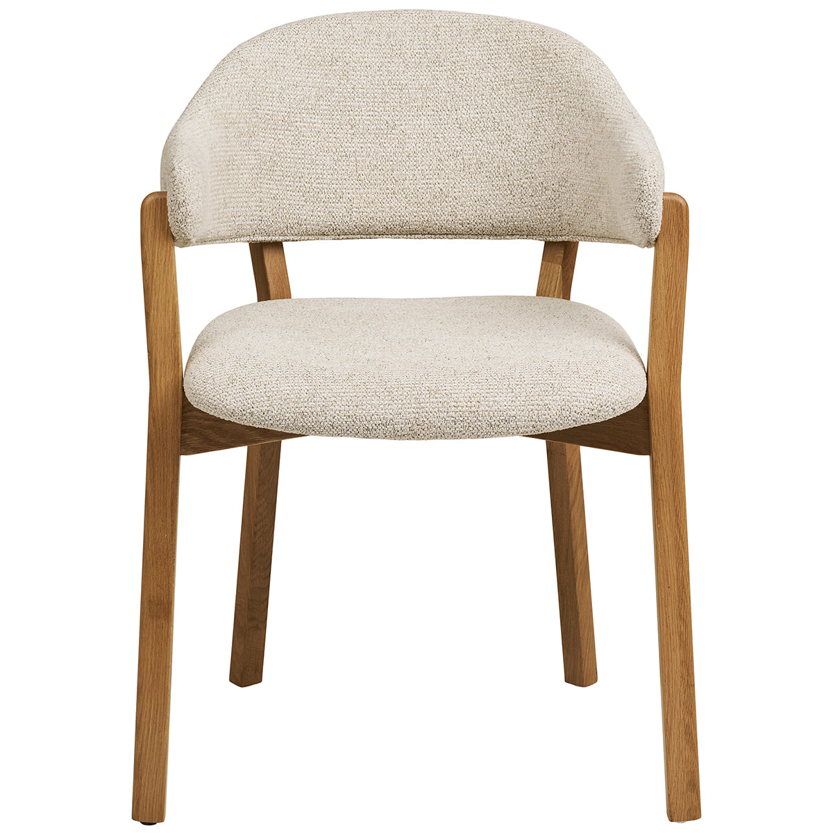 Dunkirk Oak Wood Dining Chair with Armrests