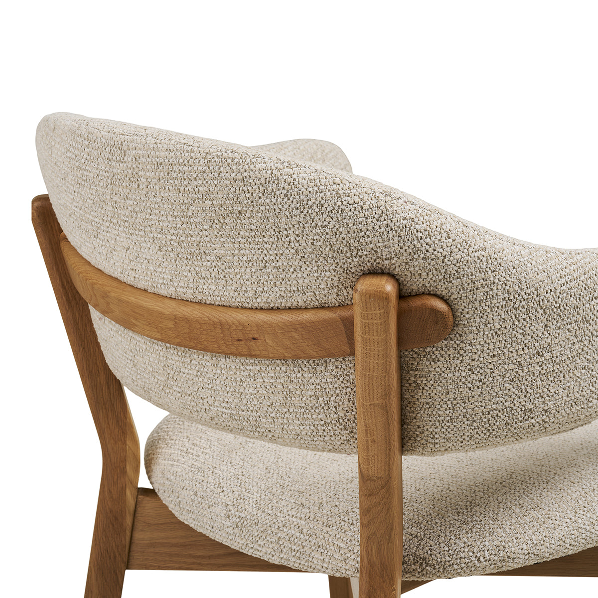 Dunkirk Oak Wood Dining Chair with Armrests