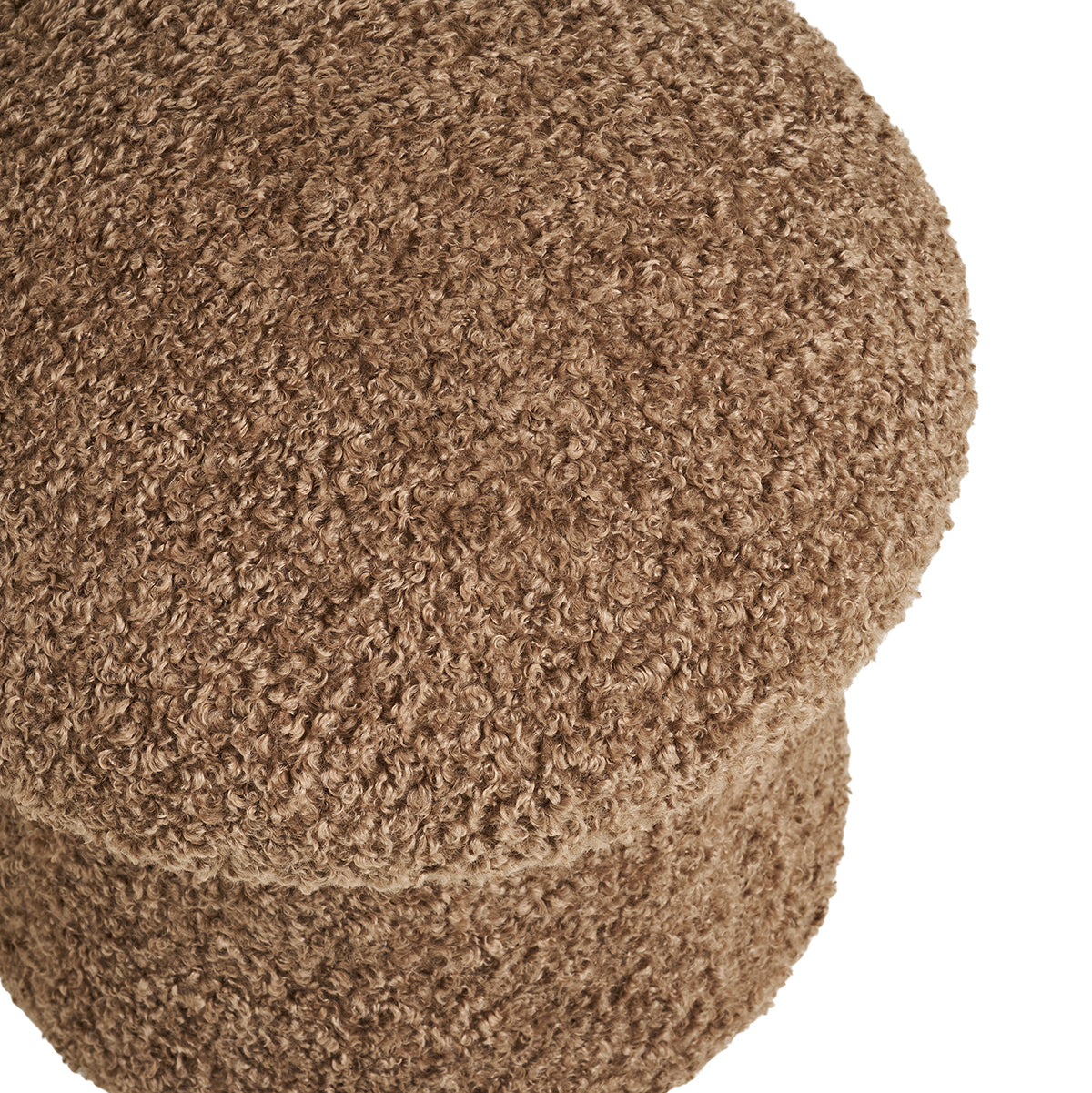 Enna Brown Artificial Fur Pouf