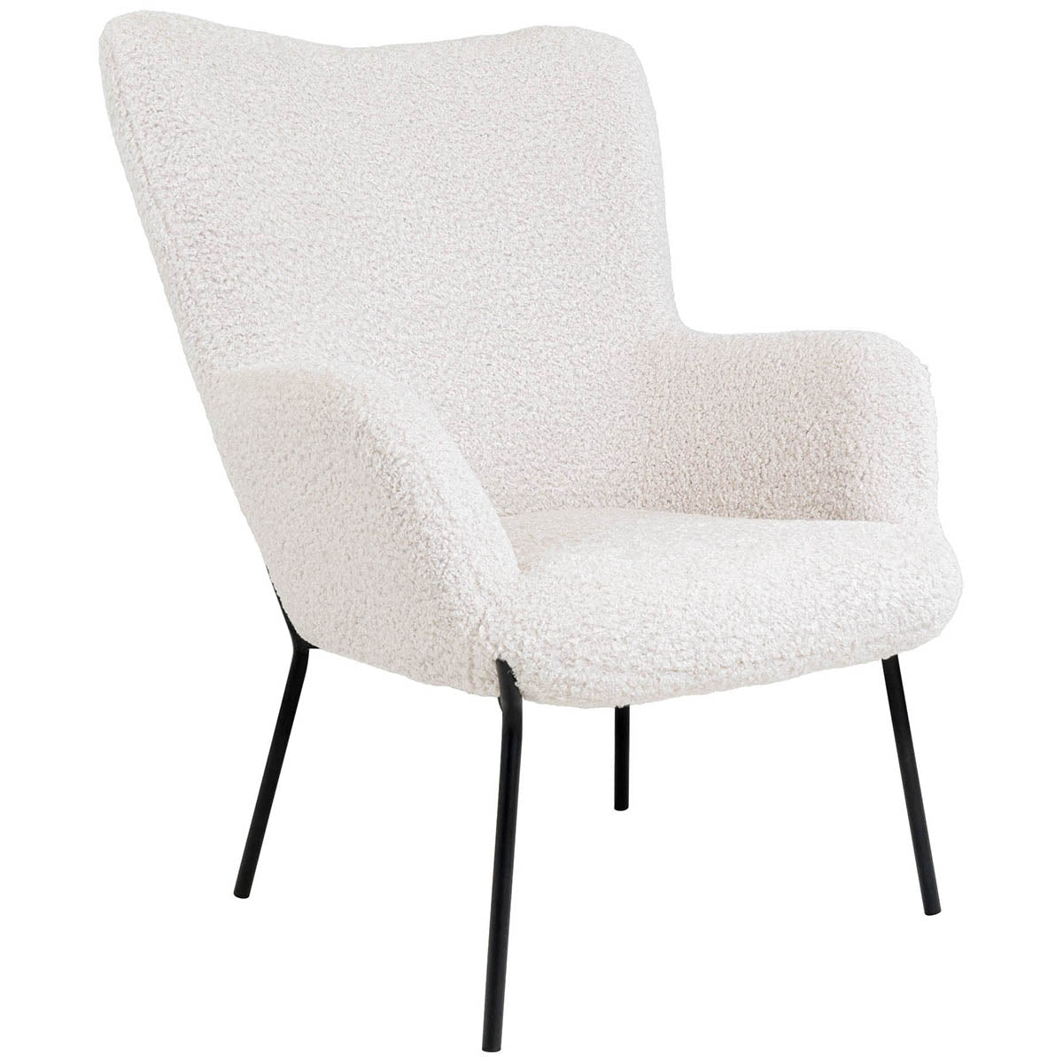 Glasgow White Lounge Chair with Footrest