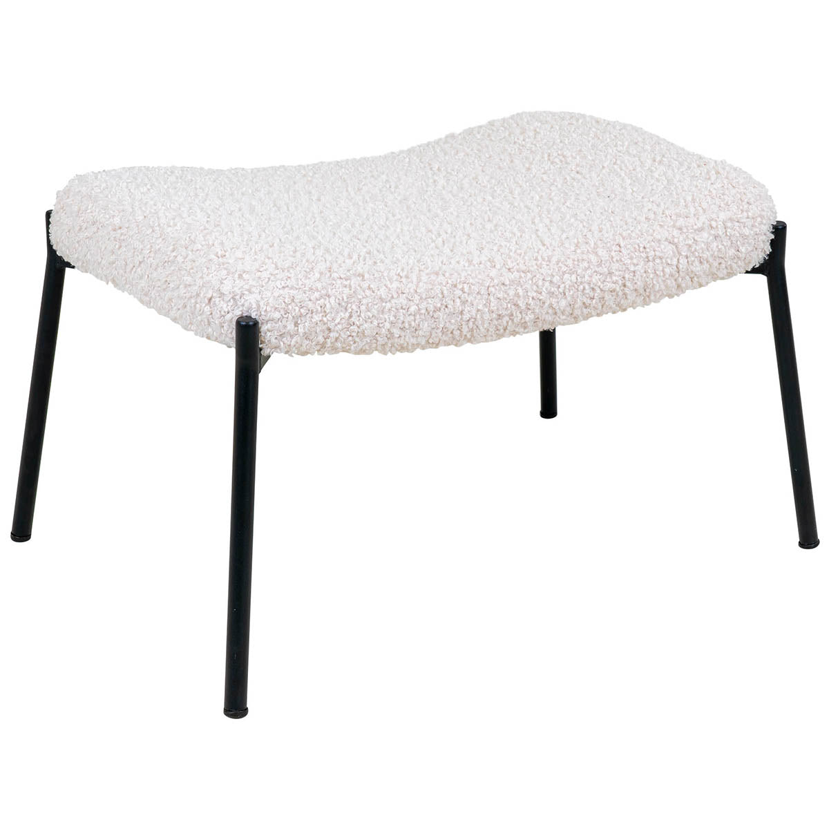 Glasgow White Lounge Chair with Footrest