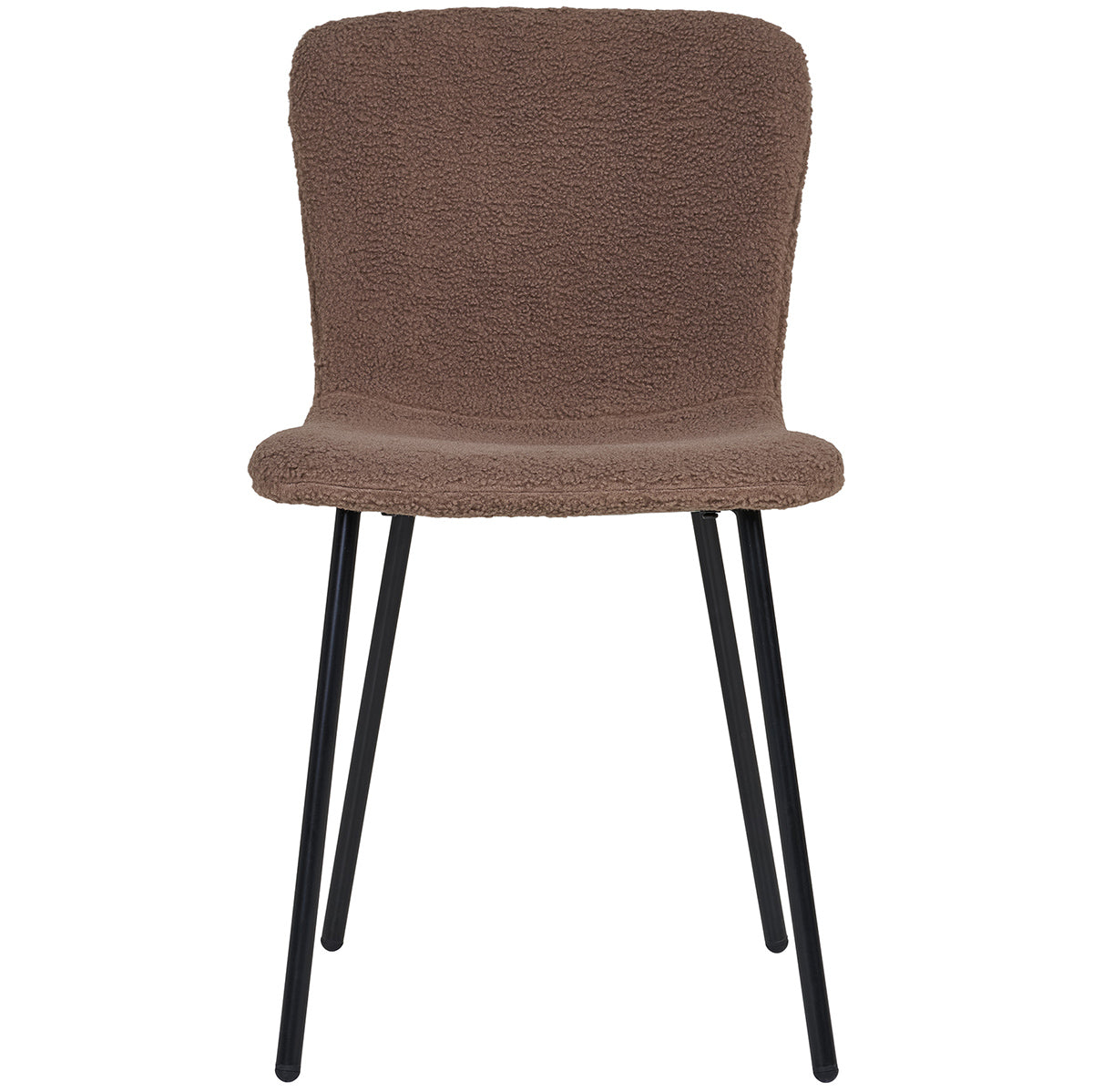 Halden Dark Brown Fur Dining Chair