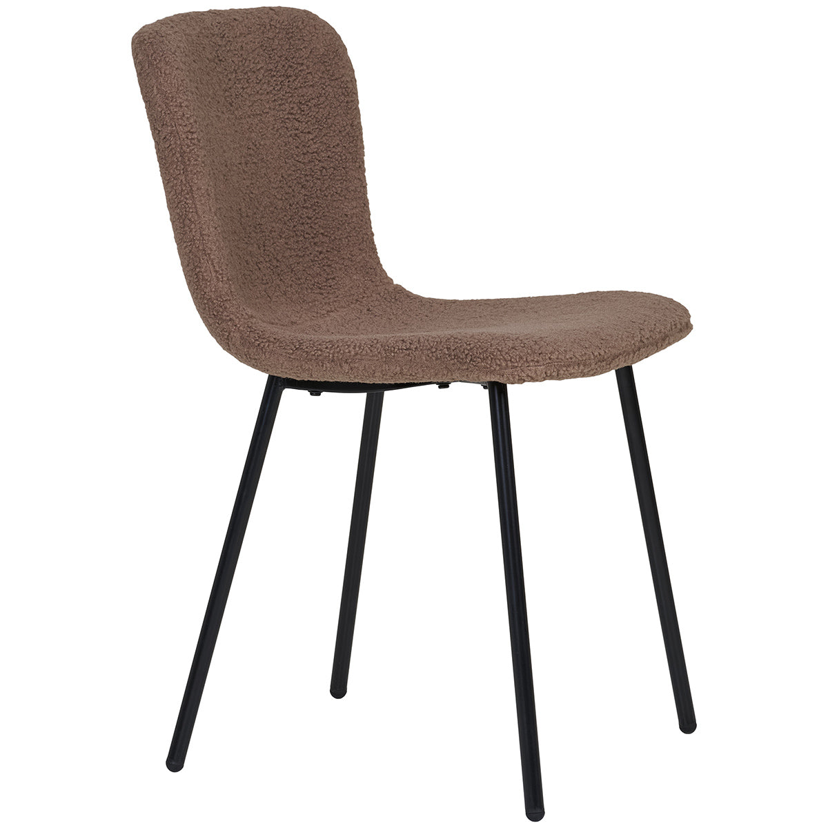 Halden Dark Brown Fur Dining Chair