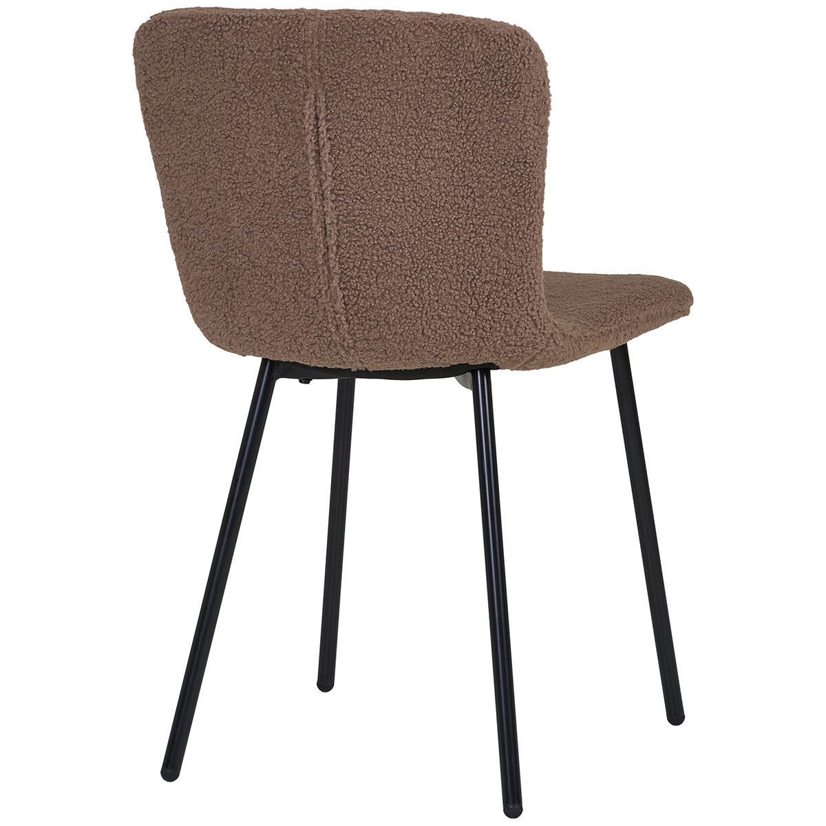 Halden Dark Brown Fur Dining Chair