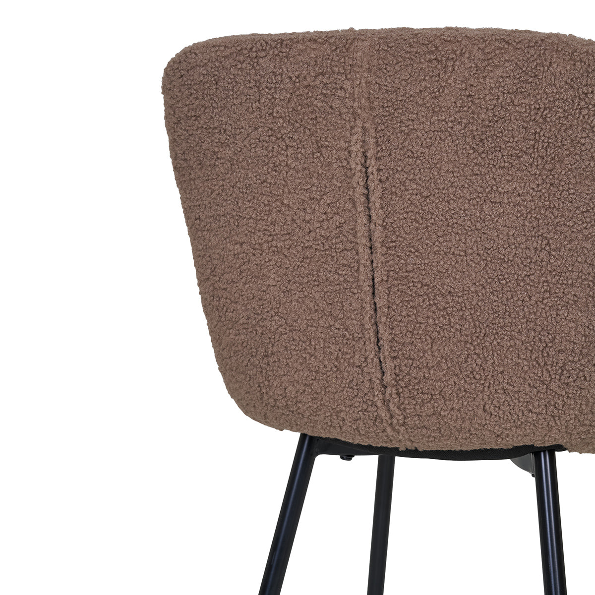 Halden Dark Brown Fur Dining Chair