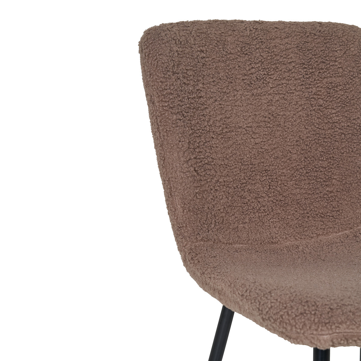 Halden Dark Brown Fur Dining Chair