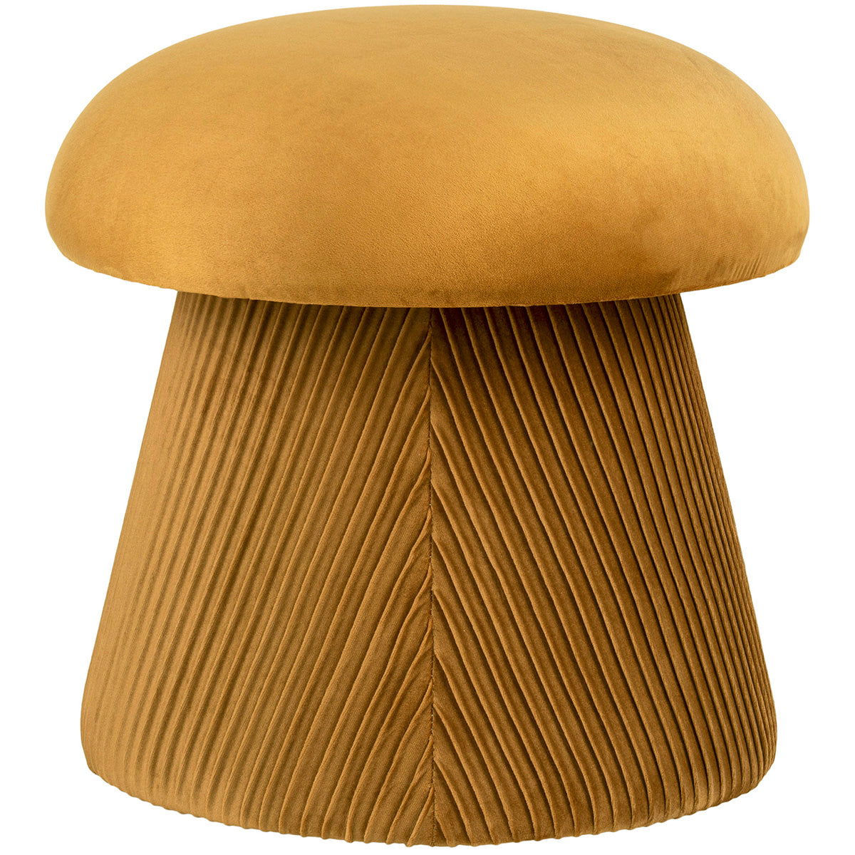 Hampton Ochre Velvet Pouf