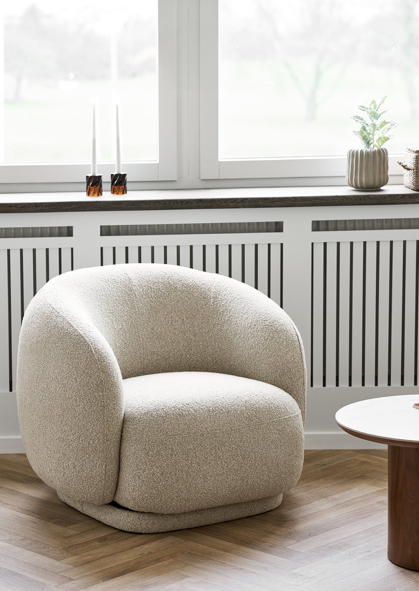 Hawkes Sand Swivel Lounge Chair