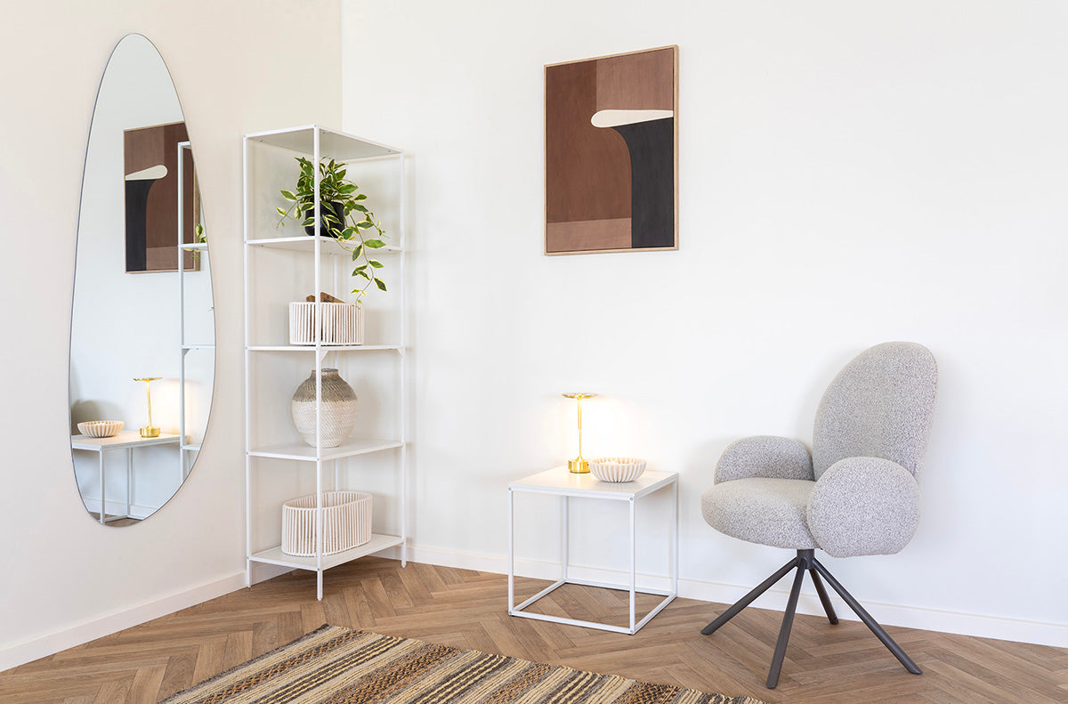 Lana Boucle Swivel Dining Chair