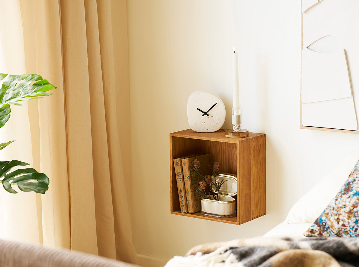 Linz White Organic Form Table Clock