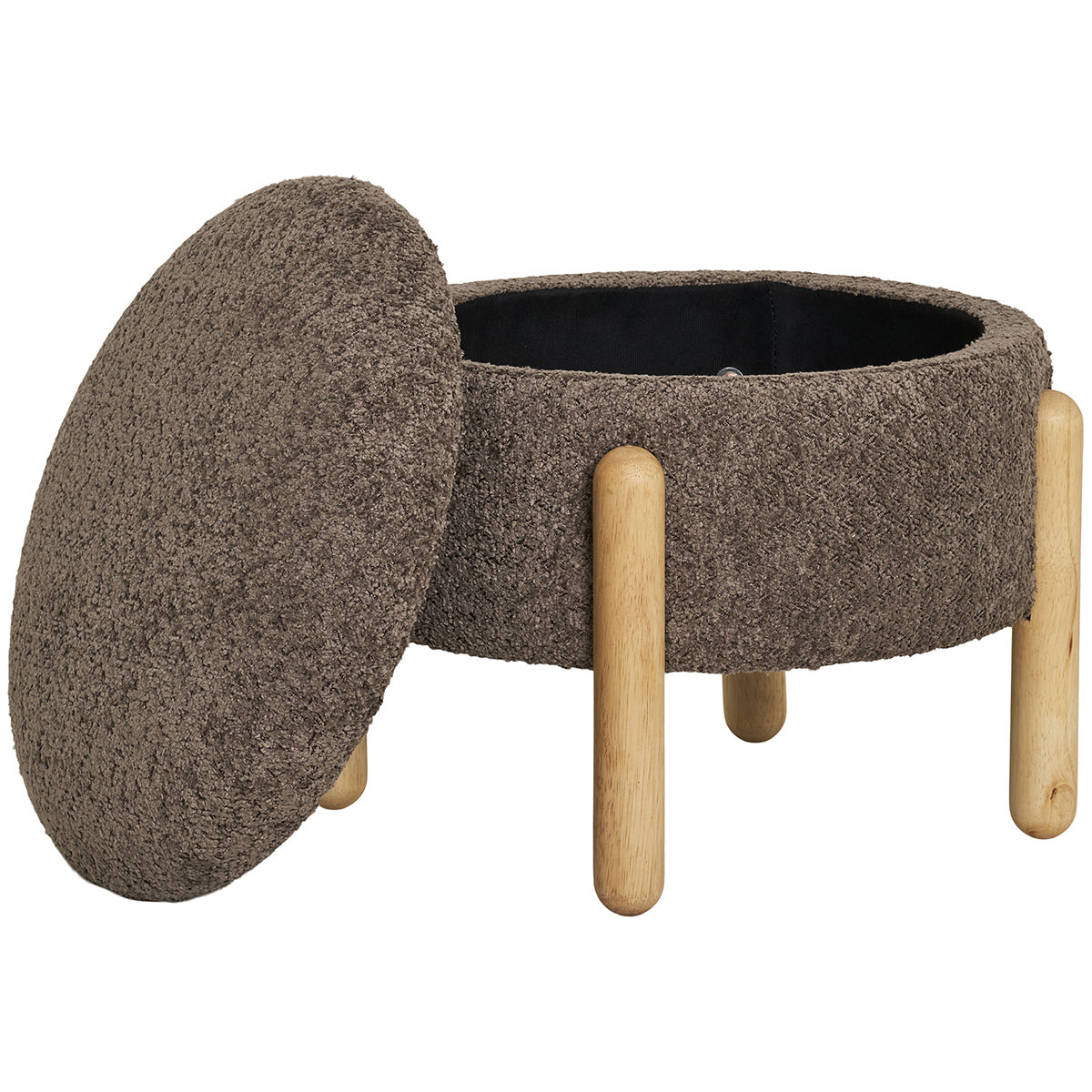 Medas Brown Boucle Pouf