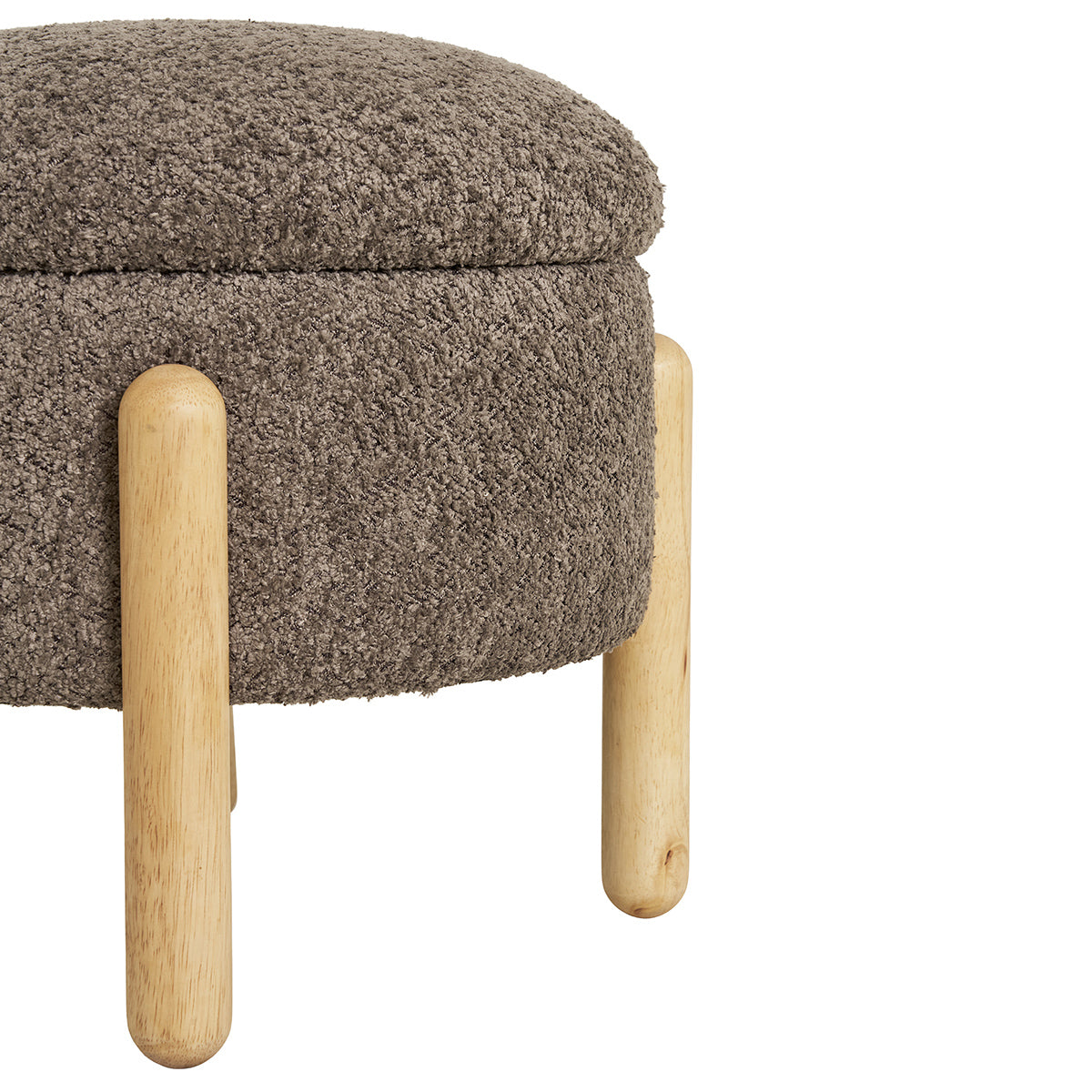 Medas Brown Boucle Pouf