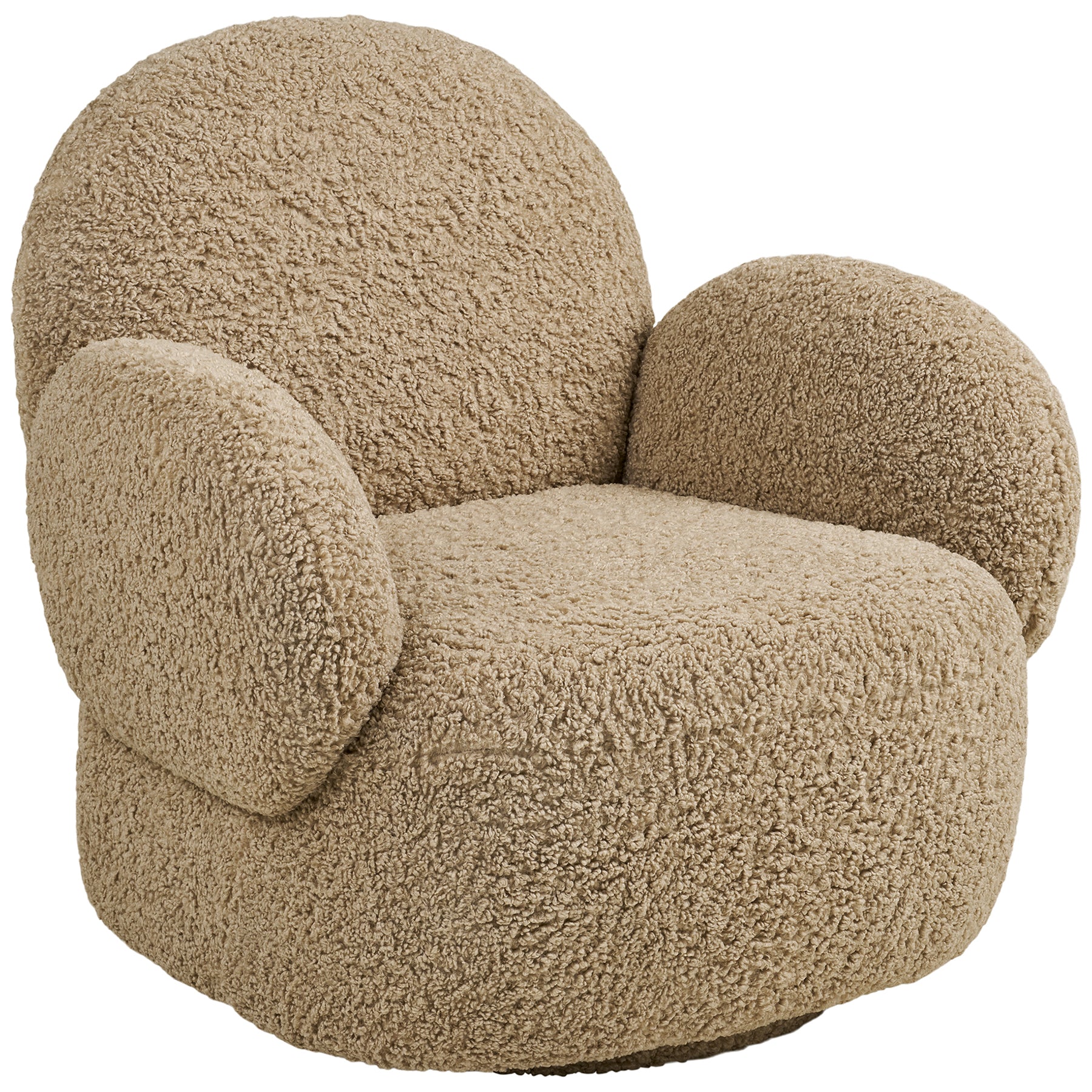 Messina Light Brown Swivel Lounge Chair