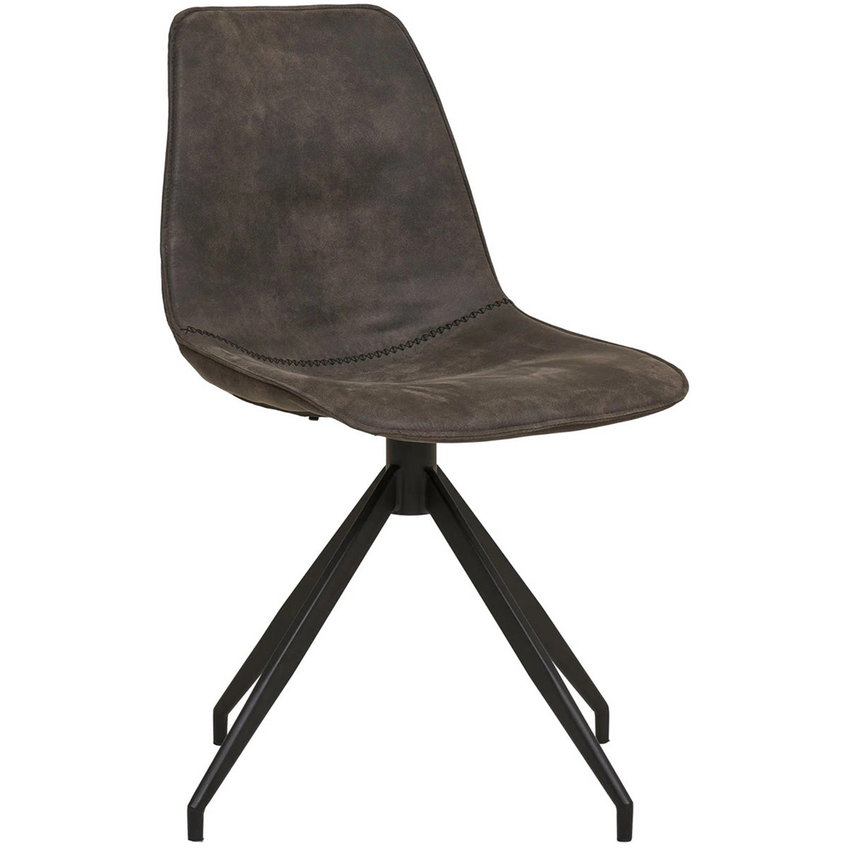 Monaco Grey Microfiber Swivel Dining Chair