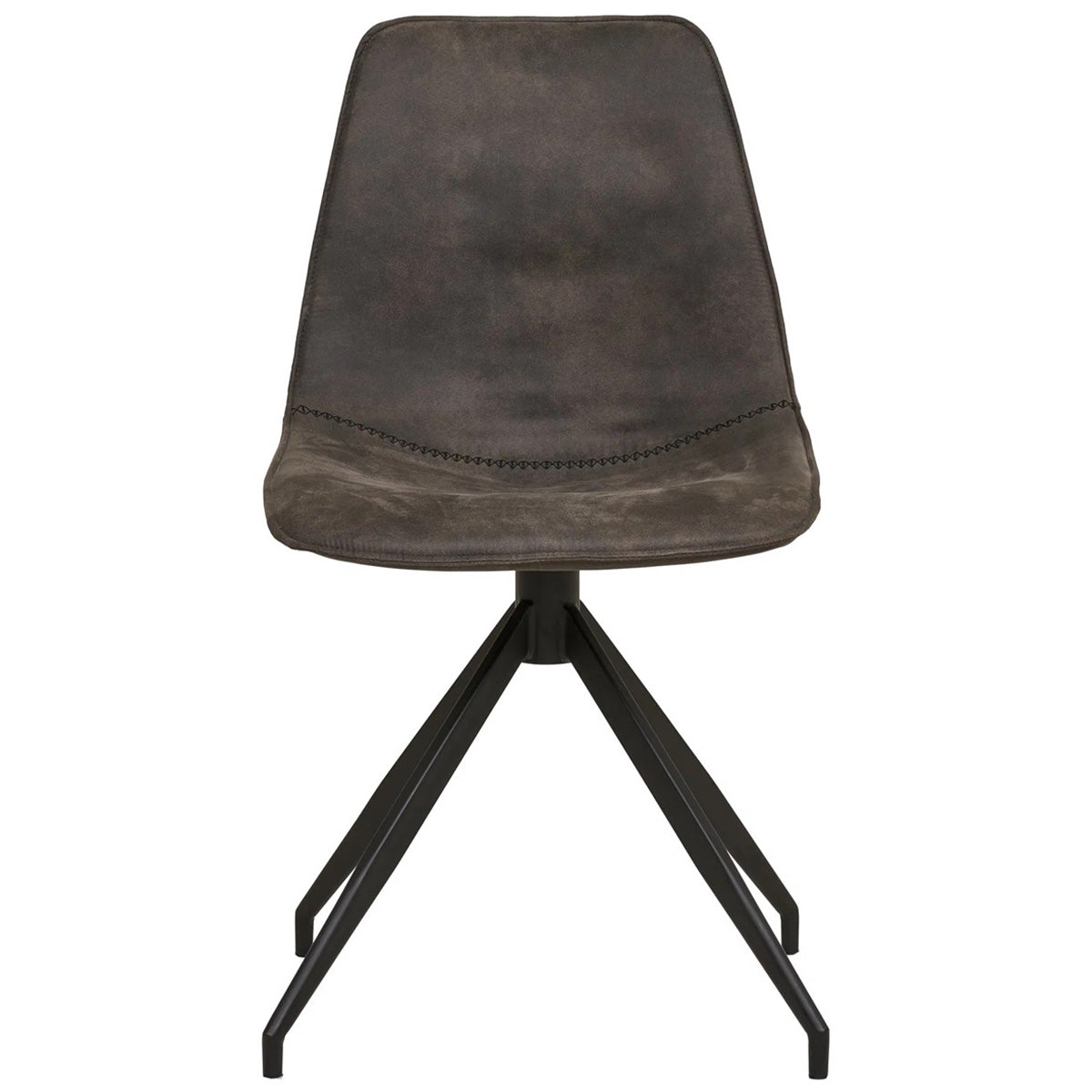 Monaco Grey Microfiber Swivel Dining Chair