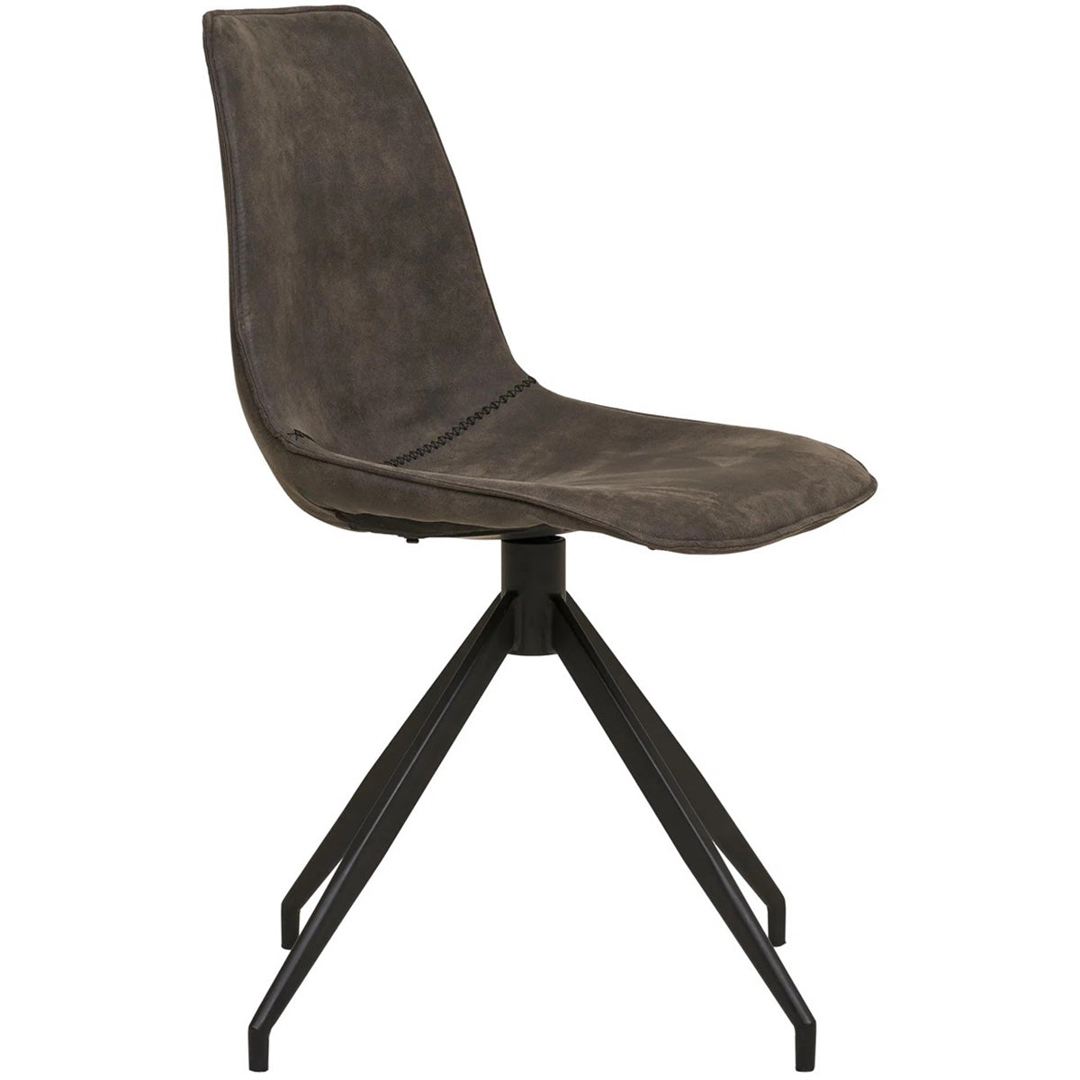 Monaco Grey Microfiber Swivel Dining Chair