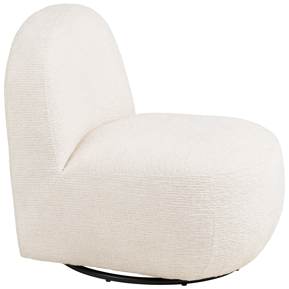 Olvera Chenille Swivel Lounge Chair with Footrest