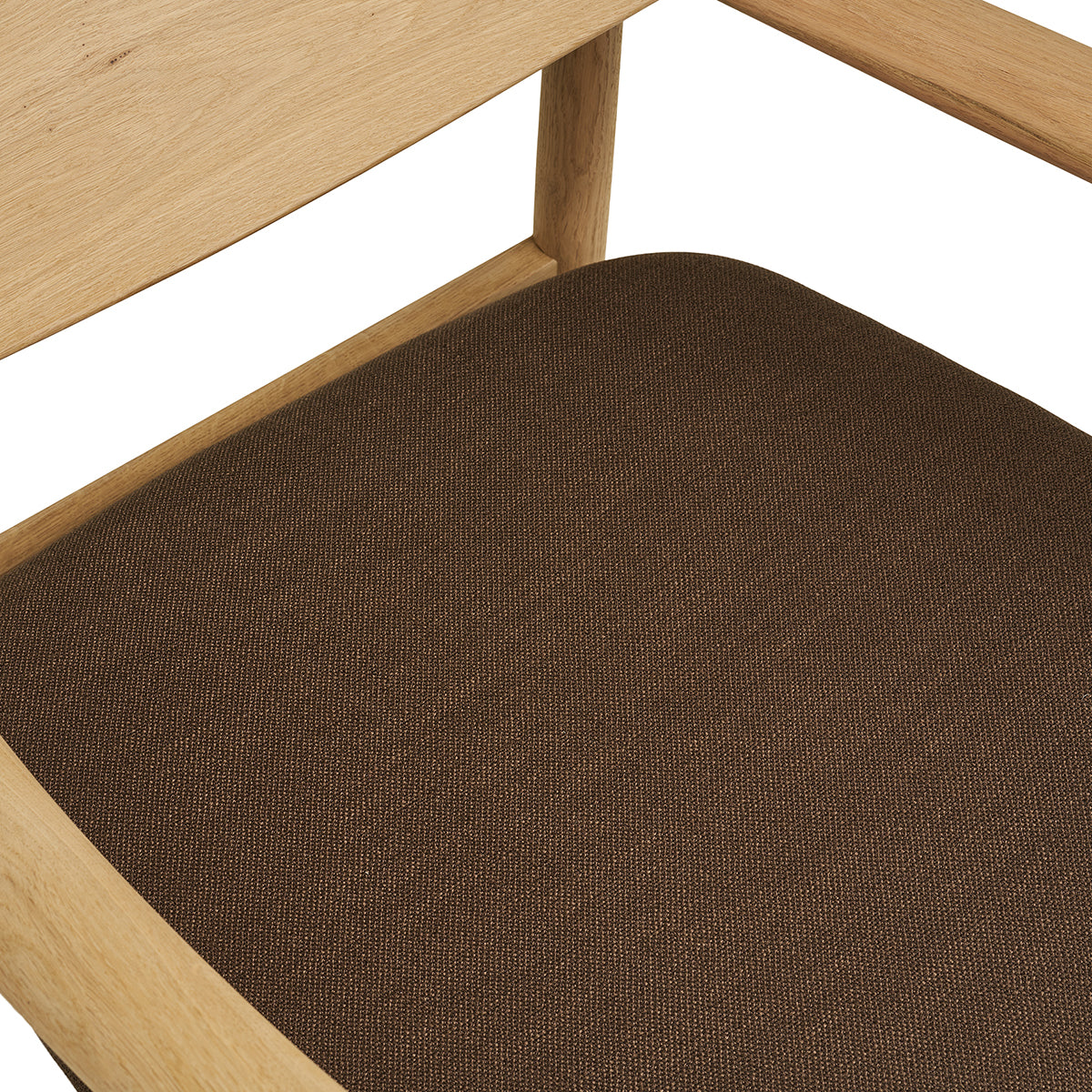 Olvera Oak Wood Lounge Chair with Footrest
