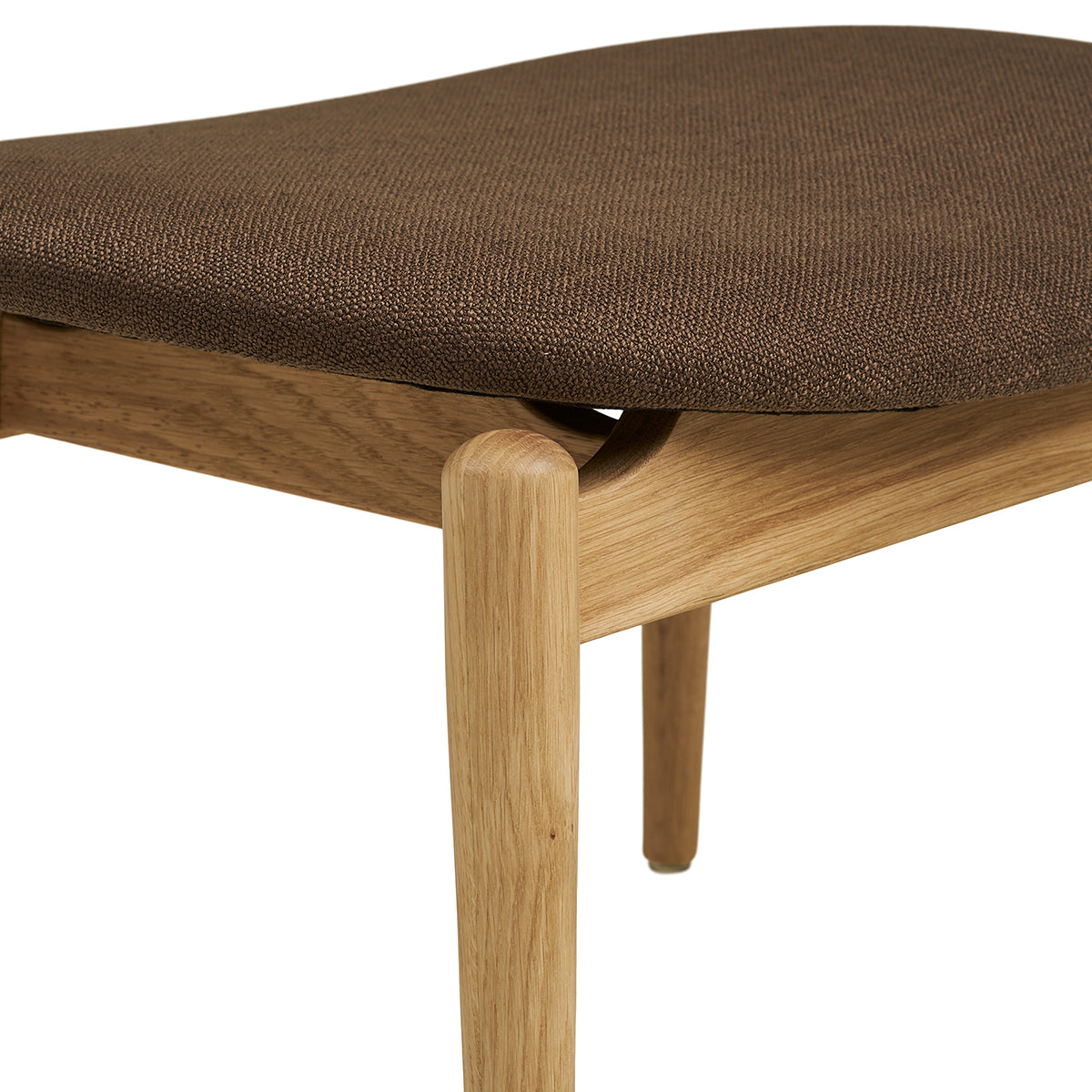Olvera Oak Wood Lounge Chair with Footrest