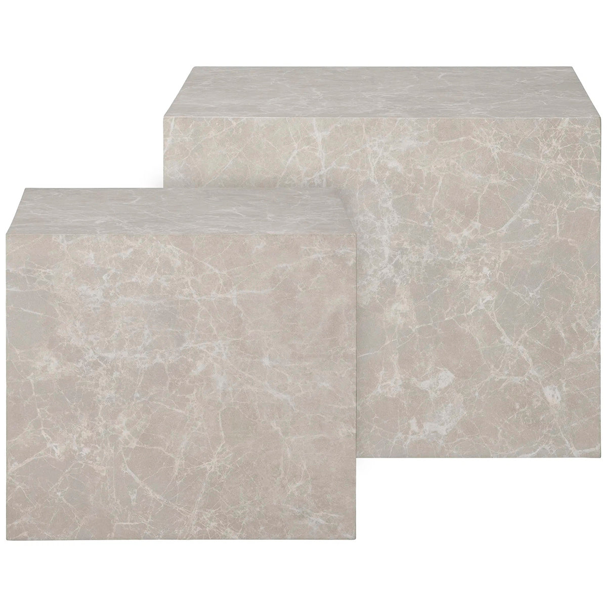 Prague Marble Look Coffee Table (2/Set)