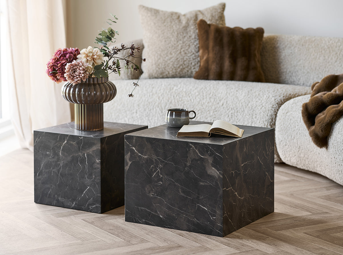 Prague Marble Look Coffee Table (2/Set)