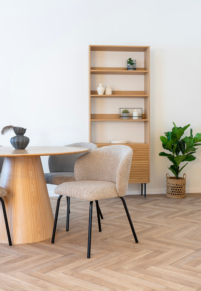 Safira Beige Boucle Dining Chair