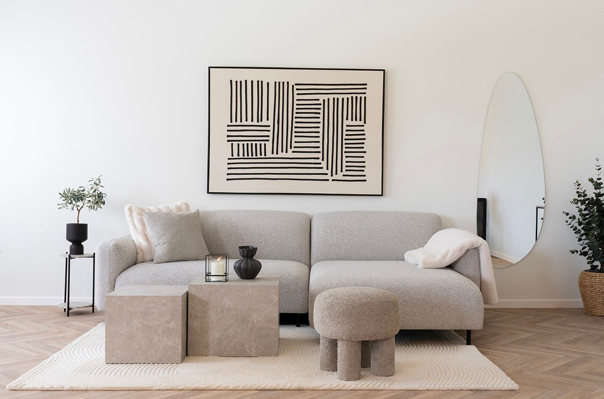 Salvador Lighy Grey Boucle Lounge Sofa