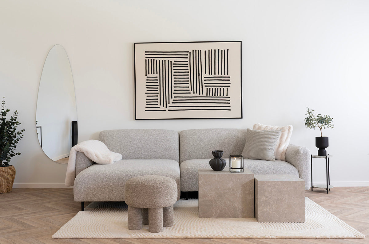 Salvador Lighy Grey Boucle Lounge Sofa