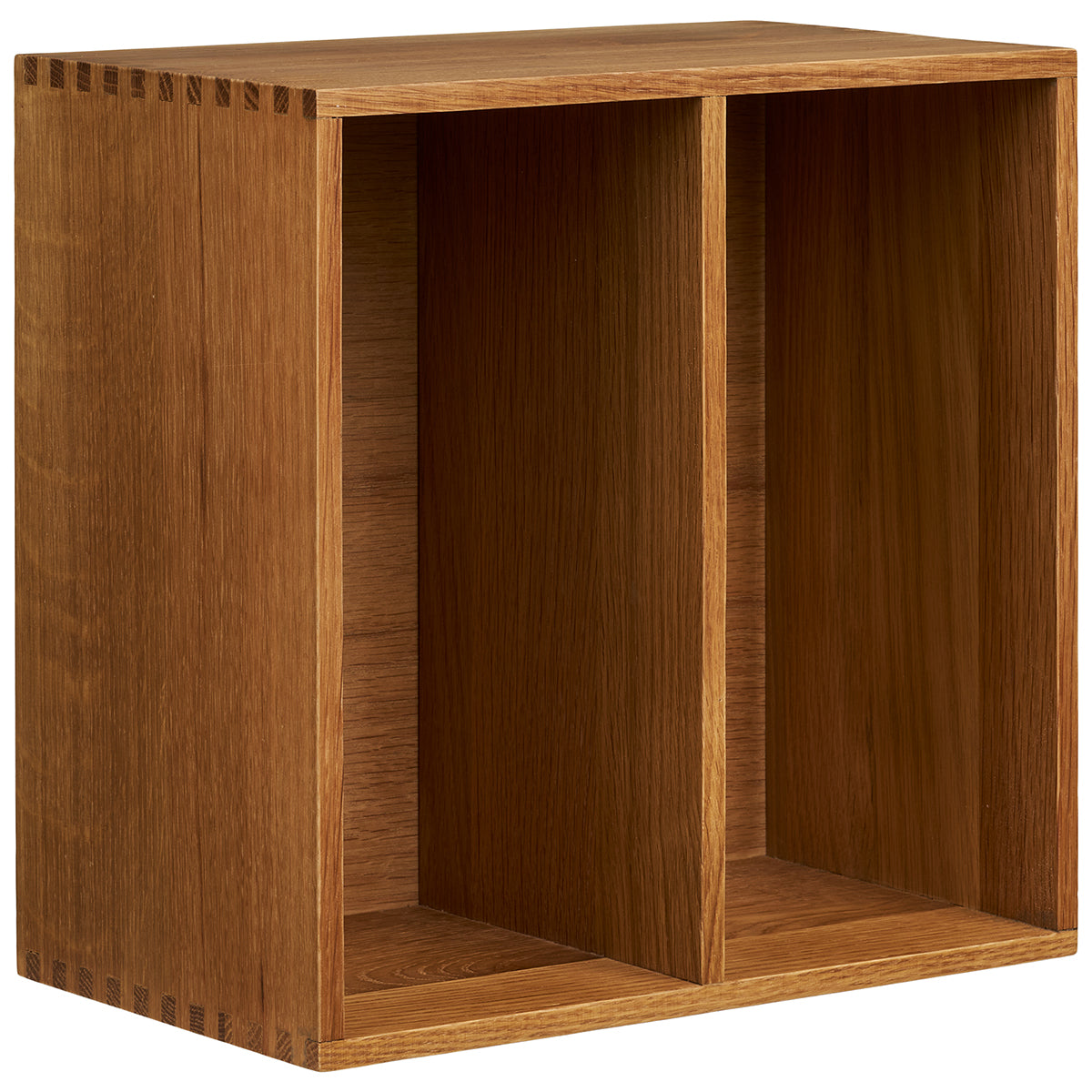 Townsville Oak Wood Wall Shelf with Vertical Rooms