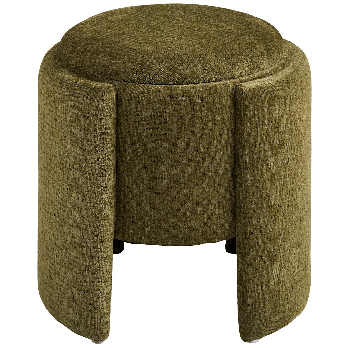 Walsdorf Green Chenille Pouf